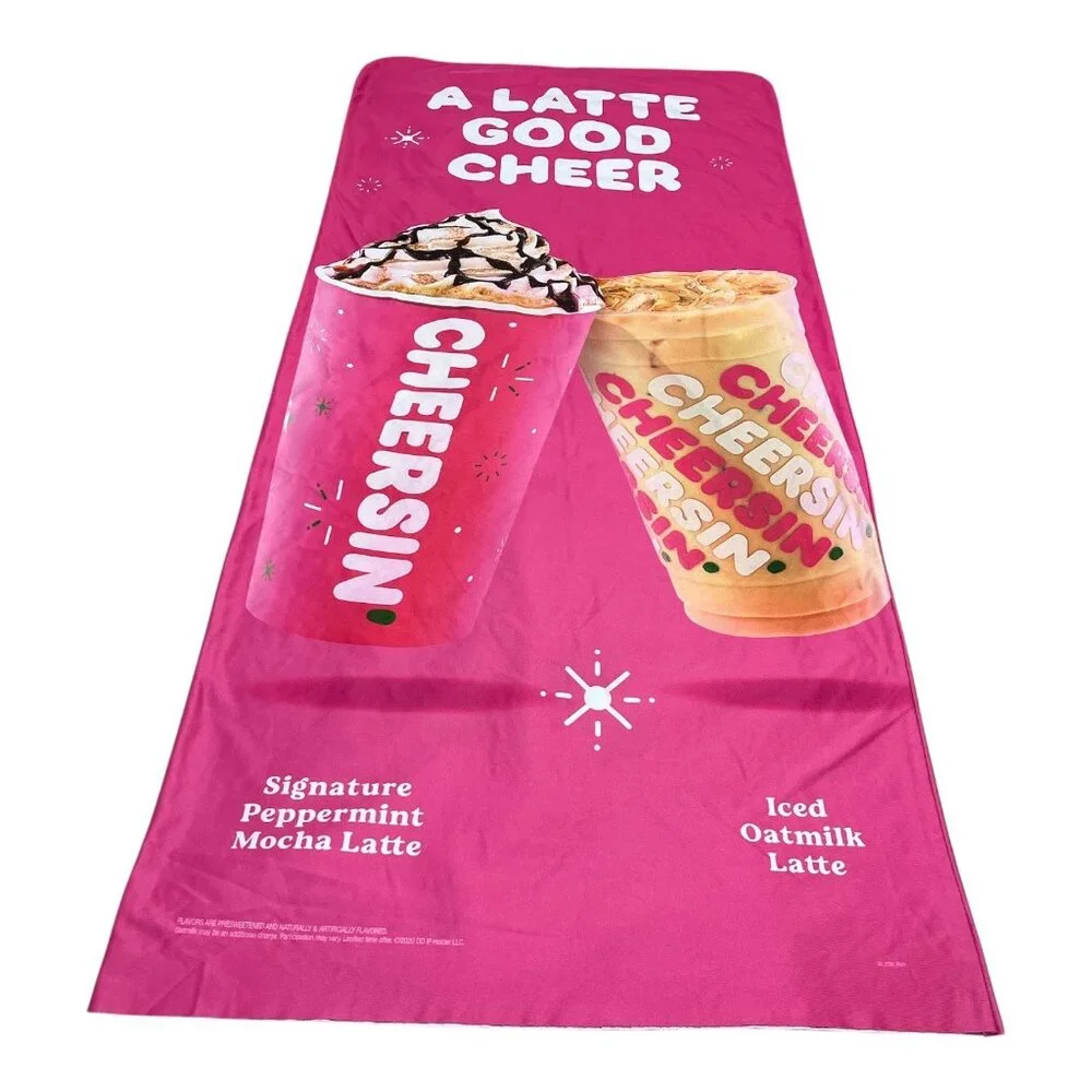 Dunkin’ Donuts “Cheersin” Body Pillow Cover – 2020 Holiday Promo – Latte & Donut
